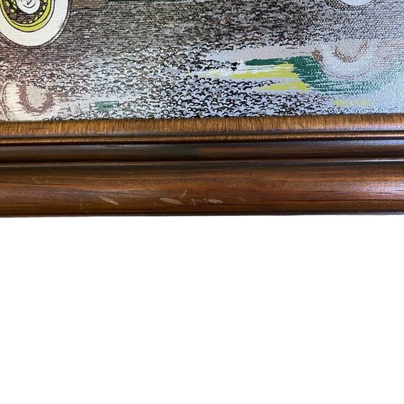 H. Hargrove Serigraph Oil Painting on Canvas Antique Car, General Store – Framed - Picture 14 of 16